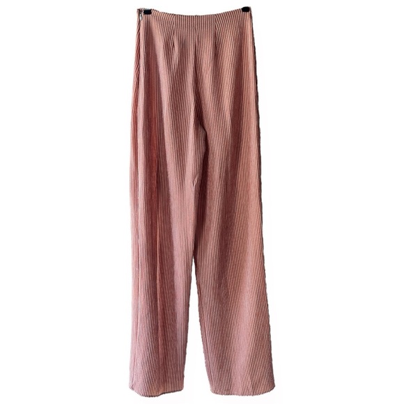 Revolve ELLEJAY Two Piece Matching Pant Set Tan/White Striped Crop Top & Pants 0 - Picture 14 of 15